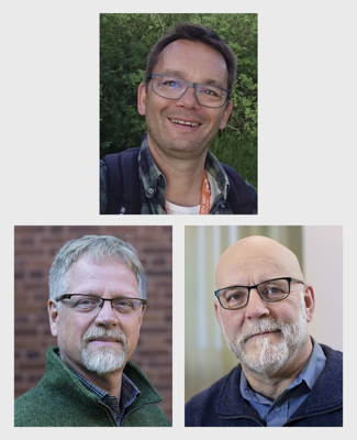 Författarna Ted von Proschwitz, Jonas Roth och Kennet Lundin